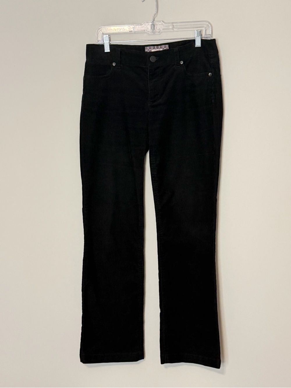 J.Crew Black Corduroy Bootcut Pants Size 4S Short Stretch Y2K